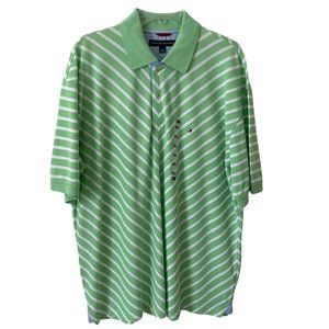 TOMMY HILFIGER XL POLO - VERY UNIQUE SHIRT - GREEN - NEW WITH TAG